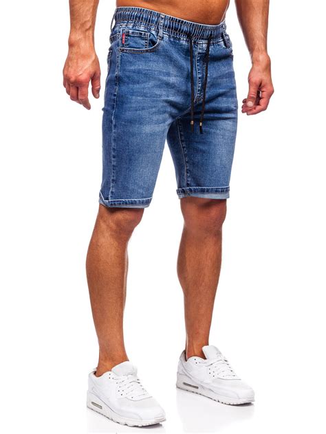 Jeans Kurzhose Bermudas Jeanshose Denim Shorts Motiv Kurze Herren Bolf