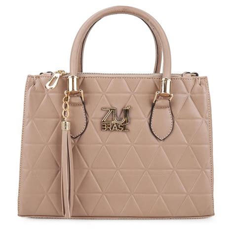 Bolsa Feminina Luxo Lorena Triângulo Nude Zuí Brasil ZUÍ BRASIL