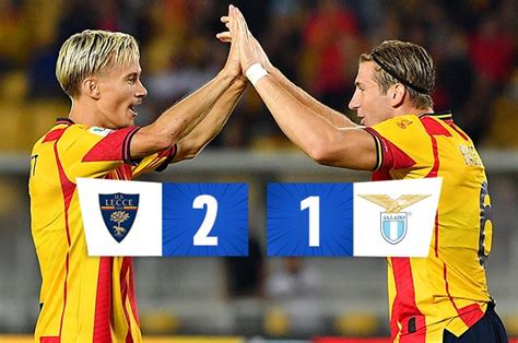 Almqvist E Di Francesco Firmano La Rimonta Del Lecce Lazio Sconfitta