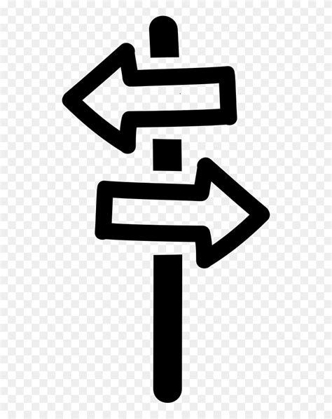 Directional Arrows Signal Hand Drawn Symbol Pointing Arrows Opposite