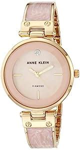 Anne Klein New York AK 2512LPGB Women S Analogue Diamond Accented Gold