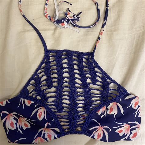 Acacia Swimwear Women S Purple And Blue Bikini And Tankini Tops Depop
