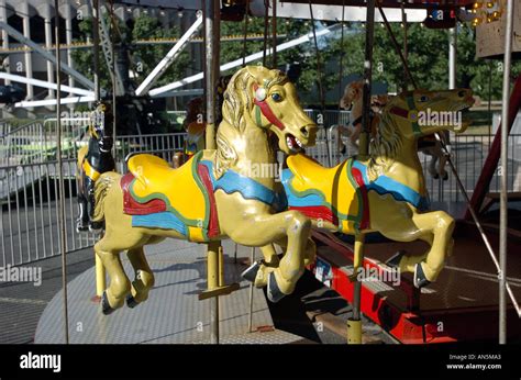 Merry Go Round horses Stock Photo - Alamy