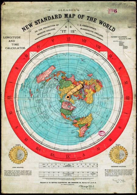 Flat Earth Map Circa 1892