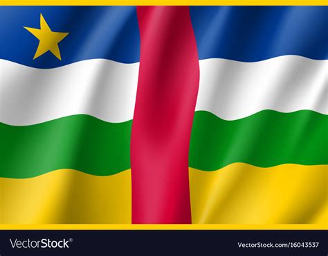 Central african republic flag Royalty Free Vector Image