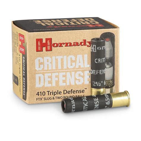 Hornady Triple Defense 410 Bore 2 1 2 FTX Slug 20 Rounds 234266