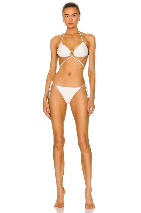 Cult Gaia Liana Bikini Bottom In Off White Fwrd