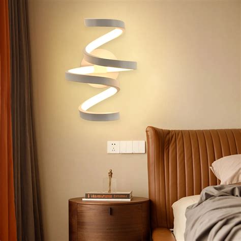 Lampe Poser Lampe De Table En Spirale Moderne Incurv E En Fer