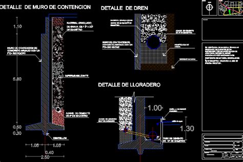 Detail Retaining Wall In Tunnel Dwg Detail For Autocad Designs Cad