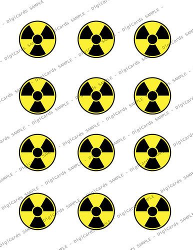 Radioactive Symbol Treat Toppers Or Labels Printable For Flickr