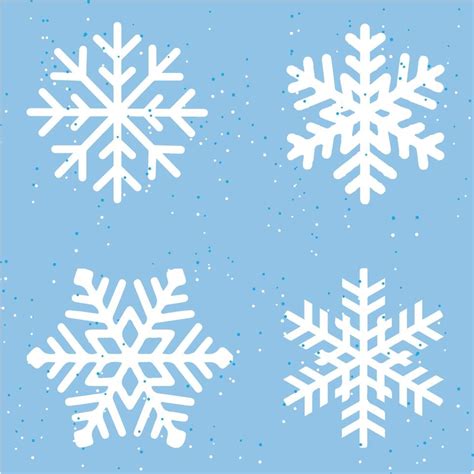 set of Christmas snowflakes background Free Vector 7019244 Vector Art ...