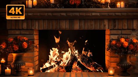 Burning Fireplace 4K Crackling Sound And Cozy Atmosphere - YouTube