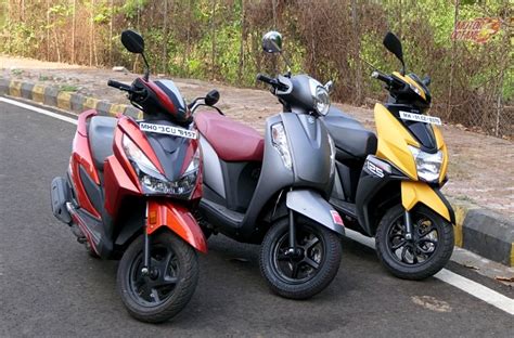 Tvs Ntorq Vs Honda Grazia Vs Suzuki Access Comparison Mileage