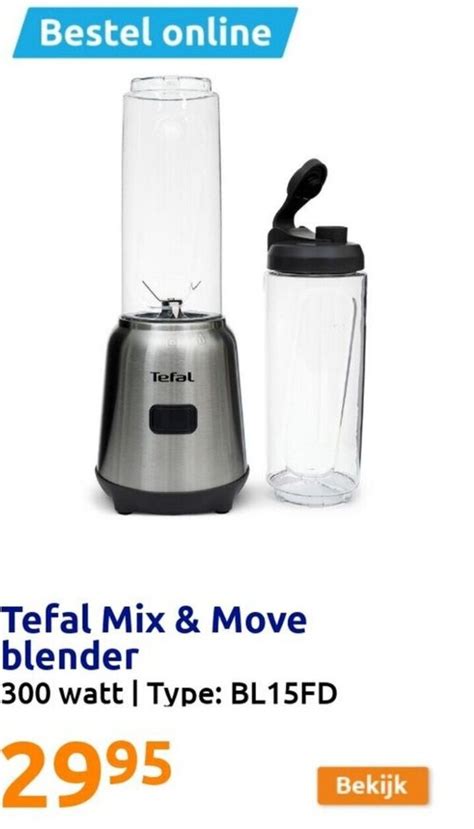 Tefal Mix Move Blender 300 Watt Type BL15FD Aanbieding Bij Action