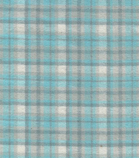 Plaid Brush Cotton Check Teal Gray Shop Fabric Llc