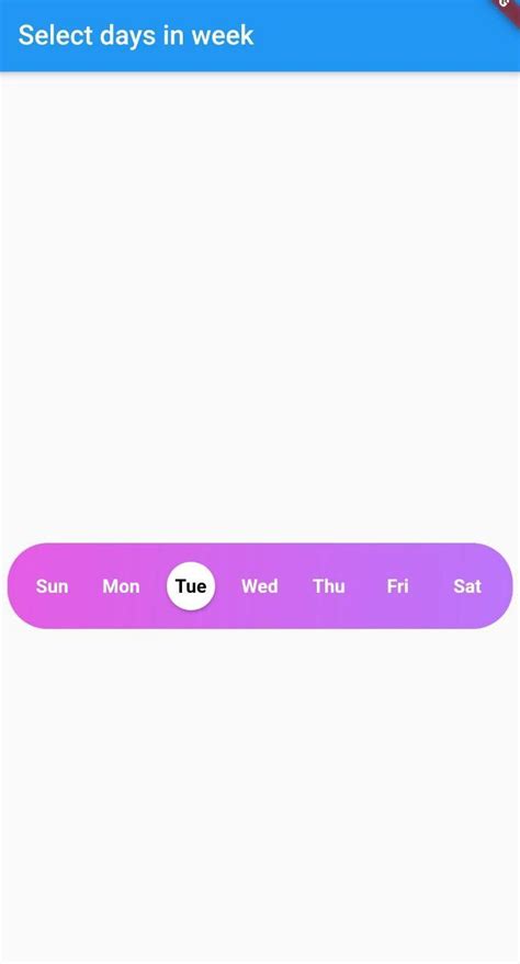 A Flutter Widget Library Which Helps Us To Select Days In A Week