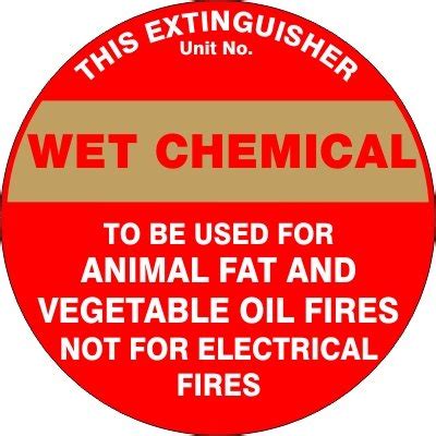 EXTINGUISHER ID MARKER WET CHEMICAL Buy Now Discount Safety Signs