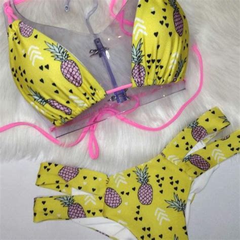 Pineapple Bikini Etsy