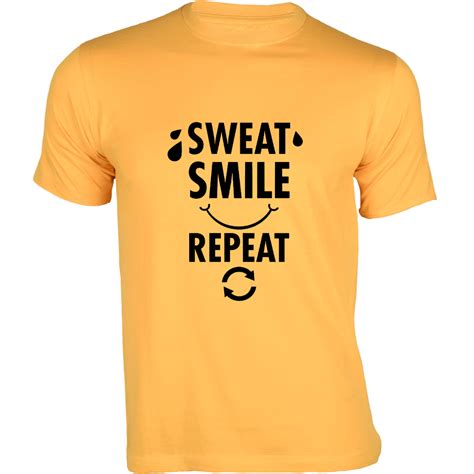 Sweat Smile Repeat For Fitness Enthusiasts Gym T Shirts Designs At