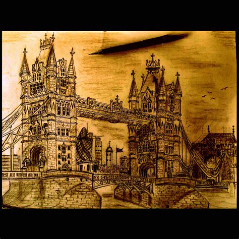 My Drawing of London Tower Bridge on Behance