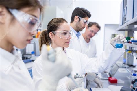 Lab Assistants Working In Lab Stock Image F020 3292 Science Photo