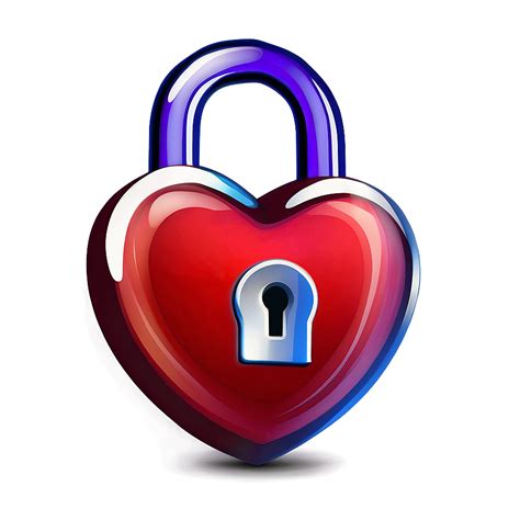 Download Heart With Lock Emoji Png Graphic 31