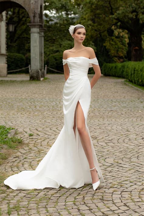 Satin Sheath Wedding Dress