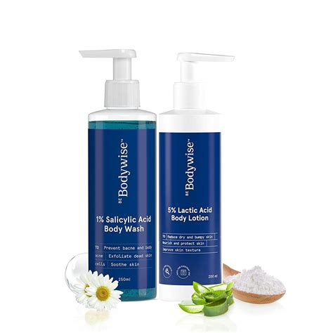 Buy Be Bodywise 5 Lactic Acid Body Lotion 200ml Bodywash 250ml For