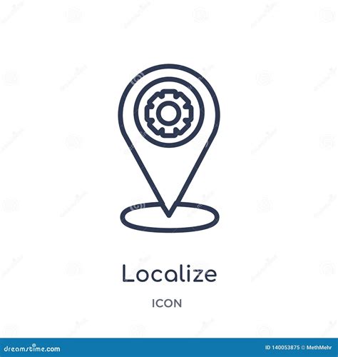 Linear Localize Icon From Delivery And Logistic Outline Collection