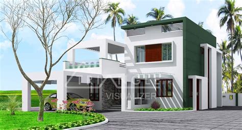 Modern Contemporary Kerala House Elevation At Sq Ft