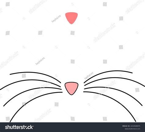 Cat Whiskers Nose Face Paint Stock Vector (Royalty Free) 2214508475 | Shutterstock