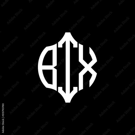 bix letter logo bix  black background vector image bix monogram