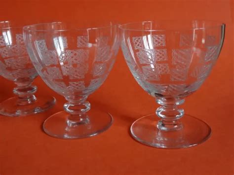 Anciens Verres A Aperitif Cristal Dans Le Gout De Baccarat Art Deco