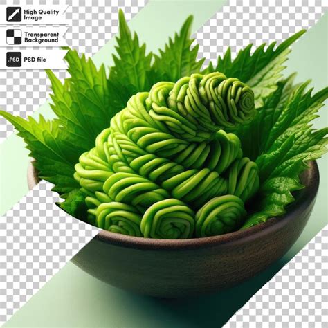 Premium Psd Psd Wasabi On A Bowl On Transparent Background