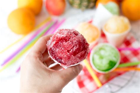 Homemade Snow Cones Recipe With Fruit Syrup