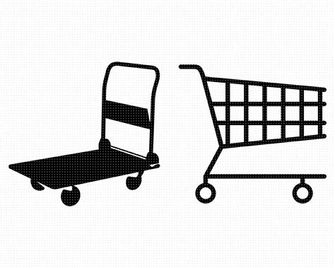 Shopping Cart Svg Trolley Png Dxf Clipart Eps Vector By Crafteroks