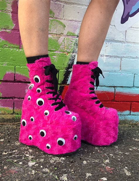 Slay 206 Platform Boots Neon Pink Tibbs And Bones