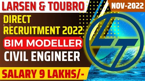 Larsen Toubro Recruitment For Civil Engineer 2022 Salary 9 Lakhs