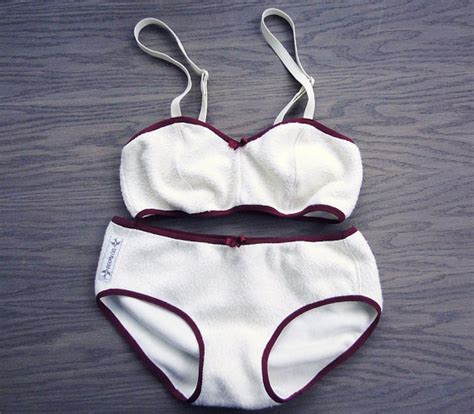 Organic Cotton Lingerie Set Warm Lingerie Set White Underwear