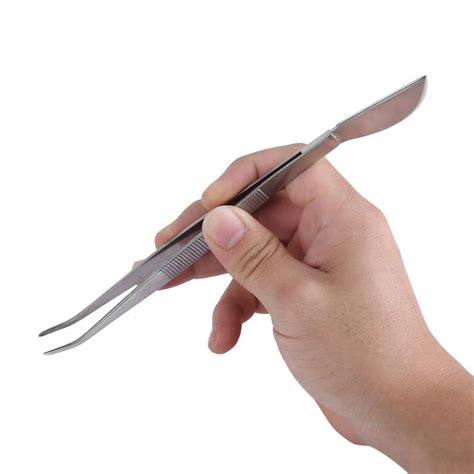 Mgaxyff 210mm Stainless Steel Mix Function Gardening Tweezer Diy Pot