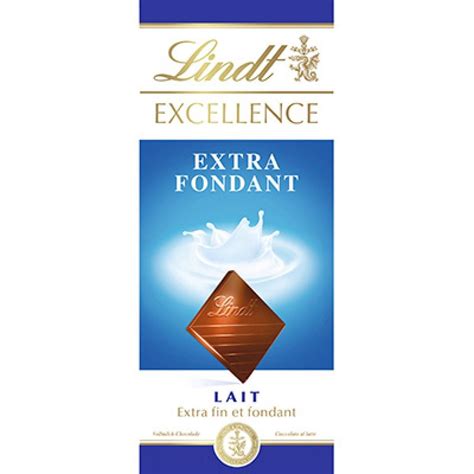 Tablette 100G Chocolat Excellence Lait Extra Fondant Lindt DRH MARKET