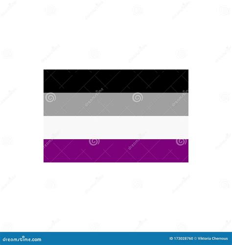 Asexual Flag Flat Icon Vector Illustration Stock Illustration