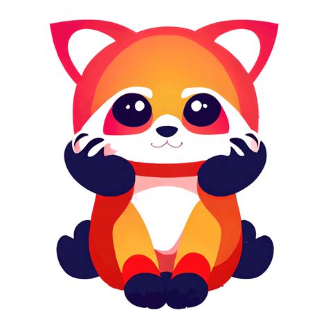 Kawaii Red Panda Afbeelding Creative Fabrica