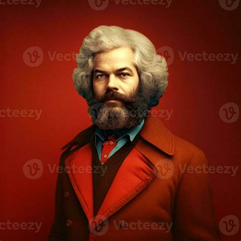 whimsical karl marx modern photorealistic ai art  stock photo