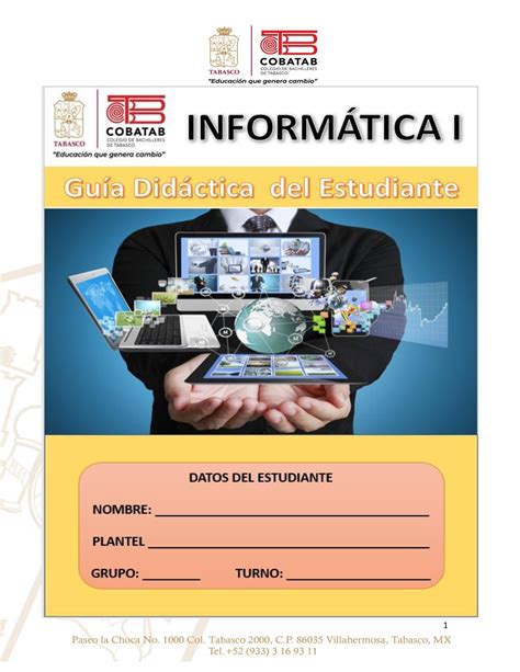 Primer Semestre Gu A Did Ctica Del Estudiante Inform Tica I