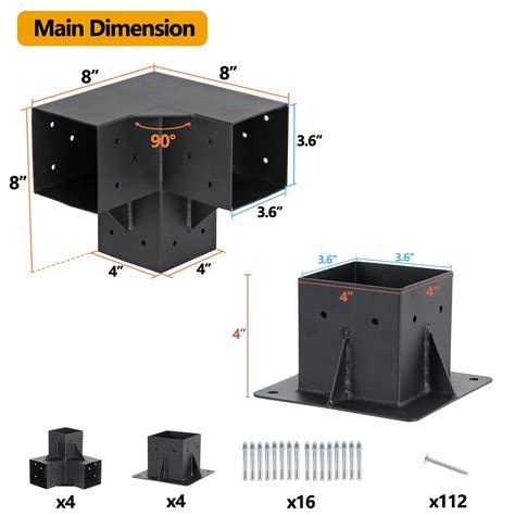 Snapklik Neorexon Pergola Bracket Kit Elevated Wood Stand Kit