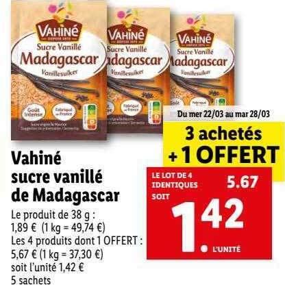 Promo Vahin Sucre Vanill De Madagascar Chez Lidl