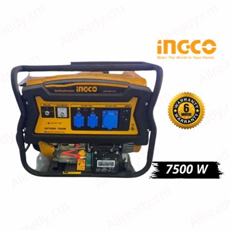 7500 Watt Generator Ingco GE75006 06 Months Warranty AllReady