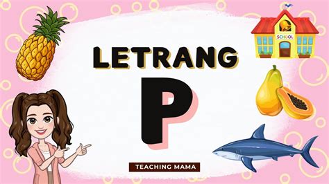 Letrang P Tunog Ng Letrang P Mga Larawan Na Nagsisimula Sa Letrang