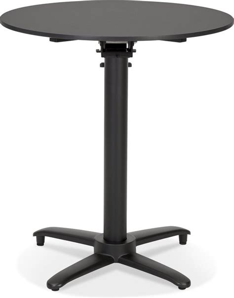 Alterego Table De Terrasse Pliable Compakt Ronde Noire Cm Bol